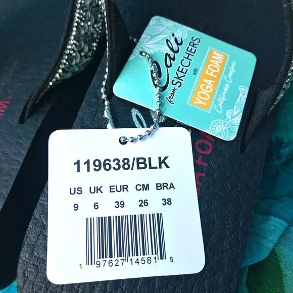 Skechers W’s 9 Arch Support, Low Wedge (1.5”) Heel with Crystal Daisy Accents - Picture 7 of 7